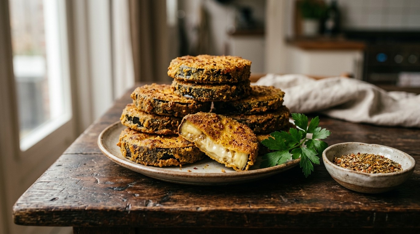 Gebakken aubergine
