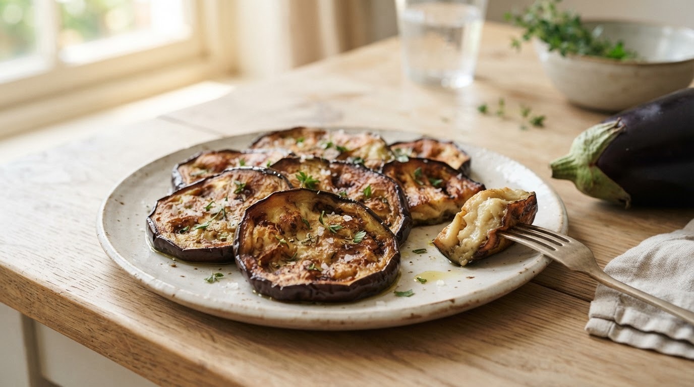Gebakken aubergine