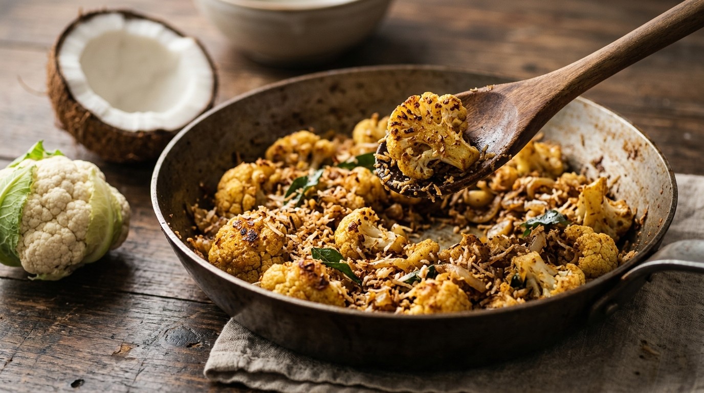 Gebakken Bloemkool met Kokos