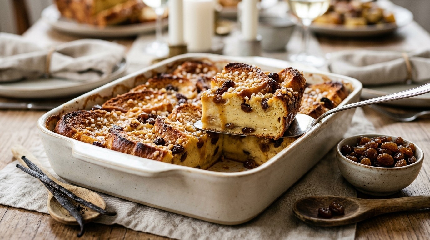 Gebakken Suikerbroodpudding Voor Buffet