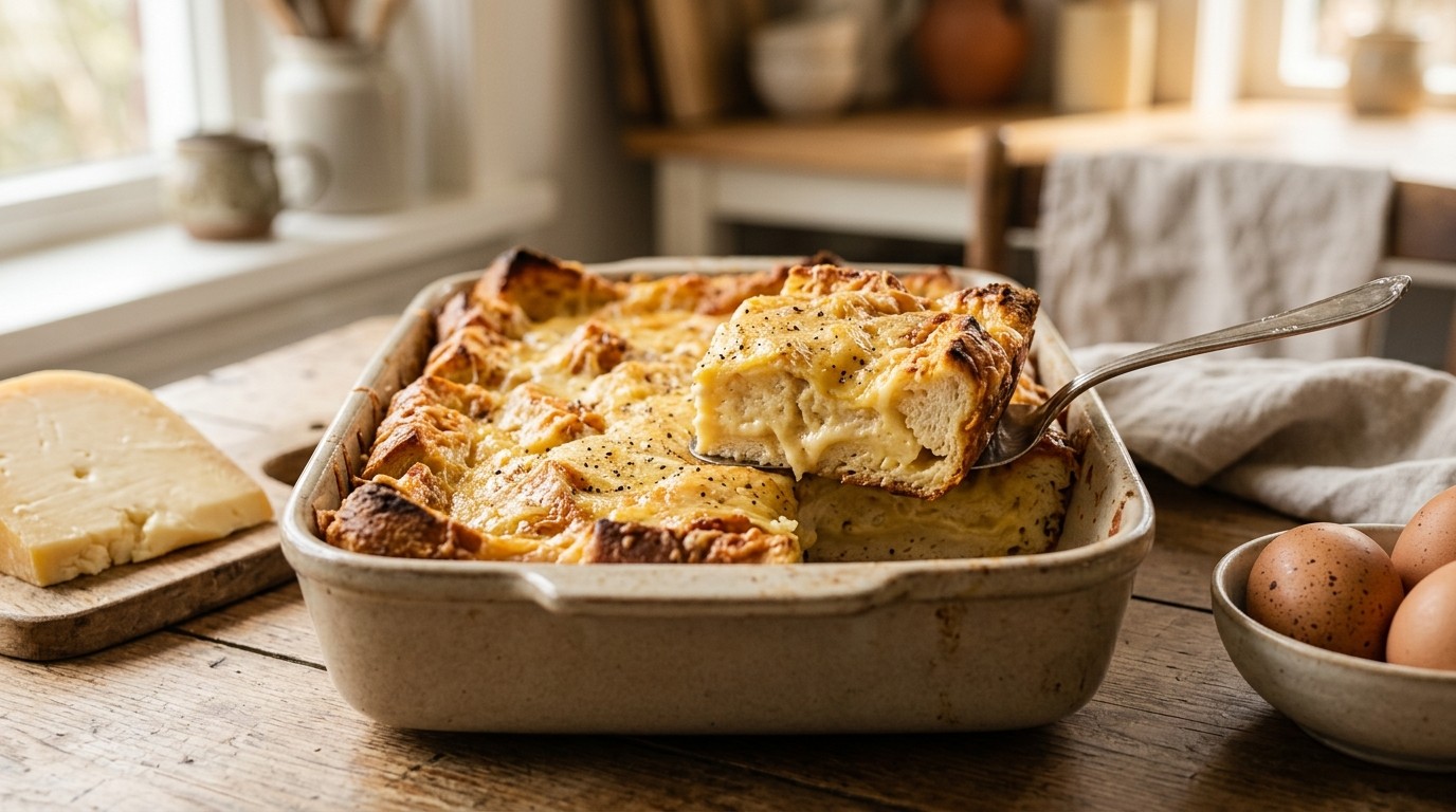Gegratineerde Broodschotel