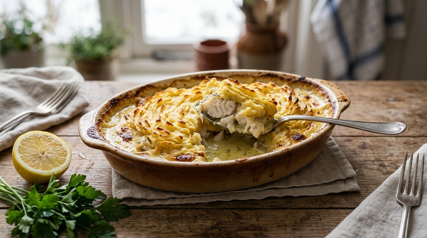 Gegratineerde kabeljauw