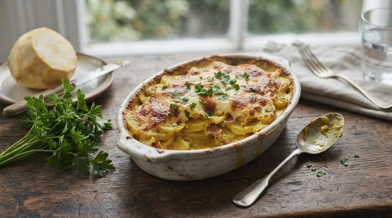 Gegratineerde koolraap