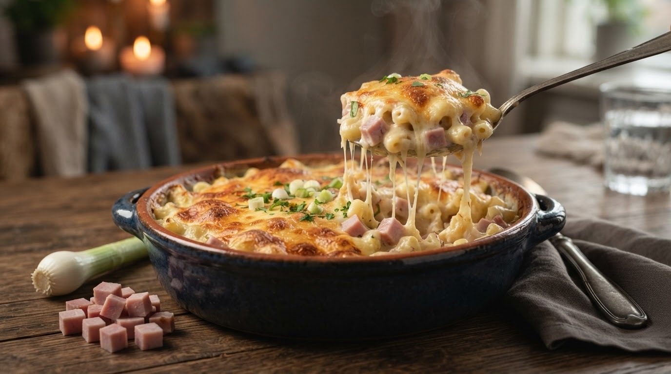 Gegratineerde macaroni
