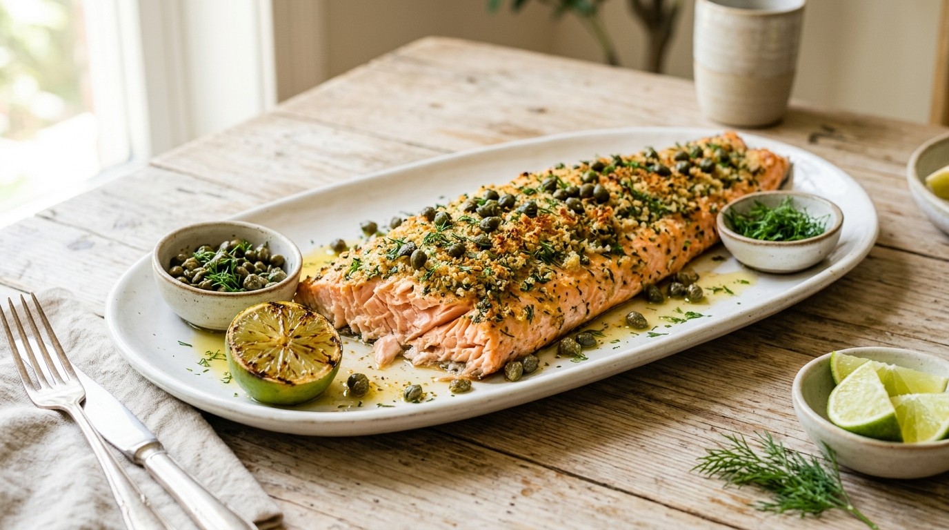 Gegratineerde zalm