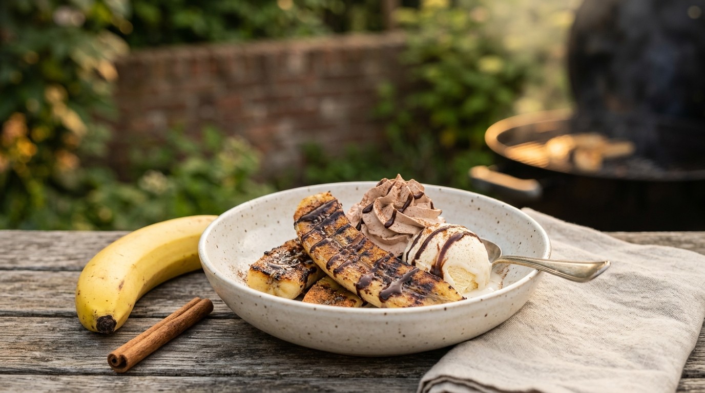 Gegrilde Banaan op de Barbecue