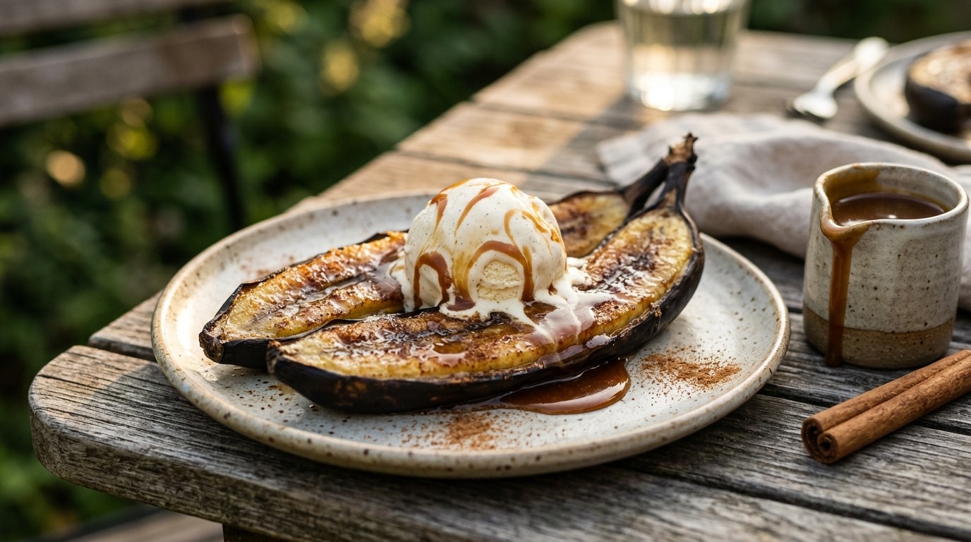 Gegrilde Bananen met Ahornsiroop