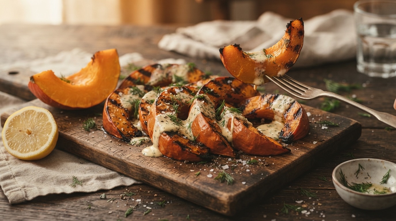 Gegrilde pompoen