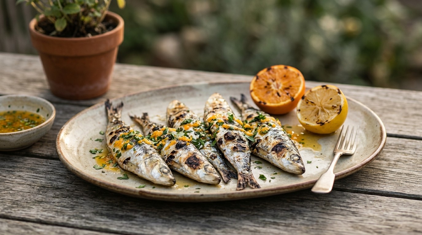 Gegrilde sardines
