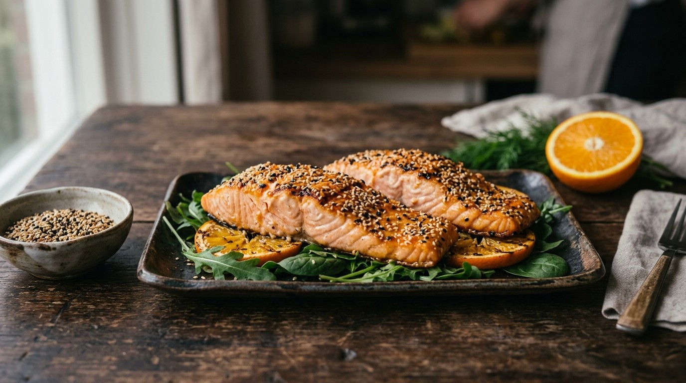 Gegrilde Zalm met Sesamzaad