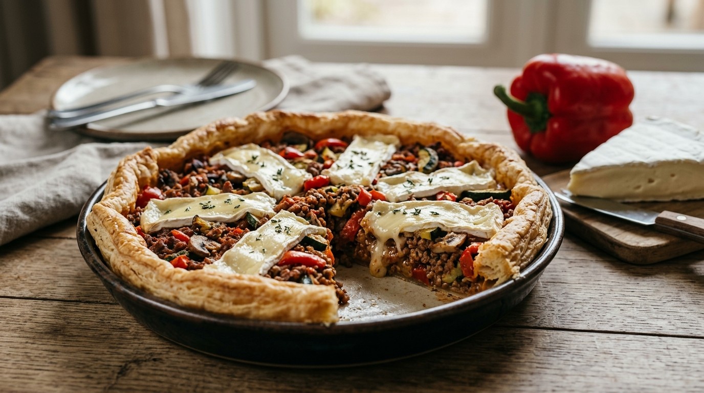 Gehakt-brie Taart