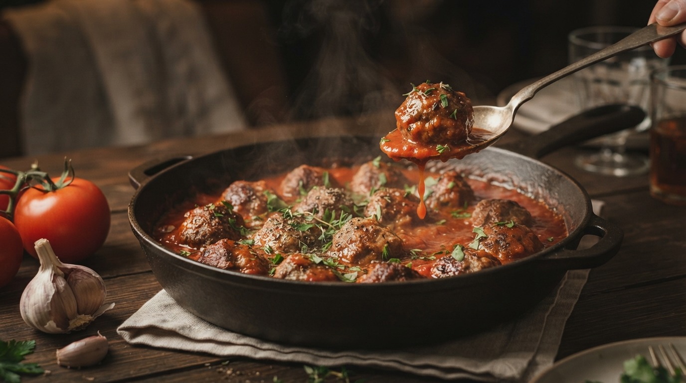 Gehaktballetjes in tomatensaus