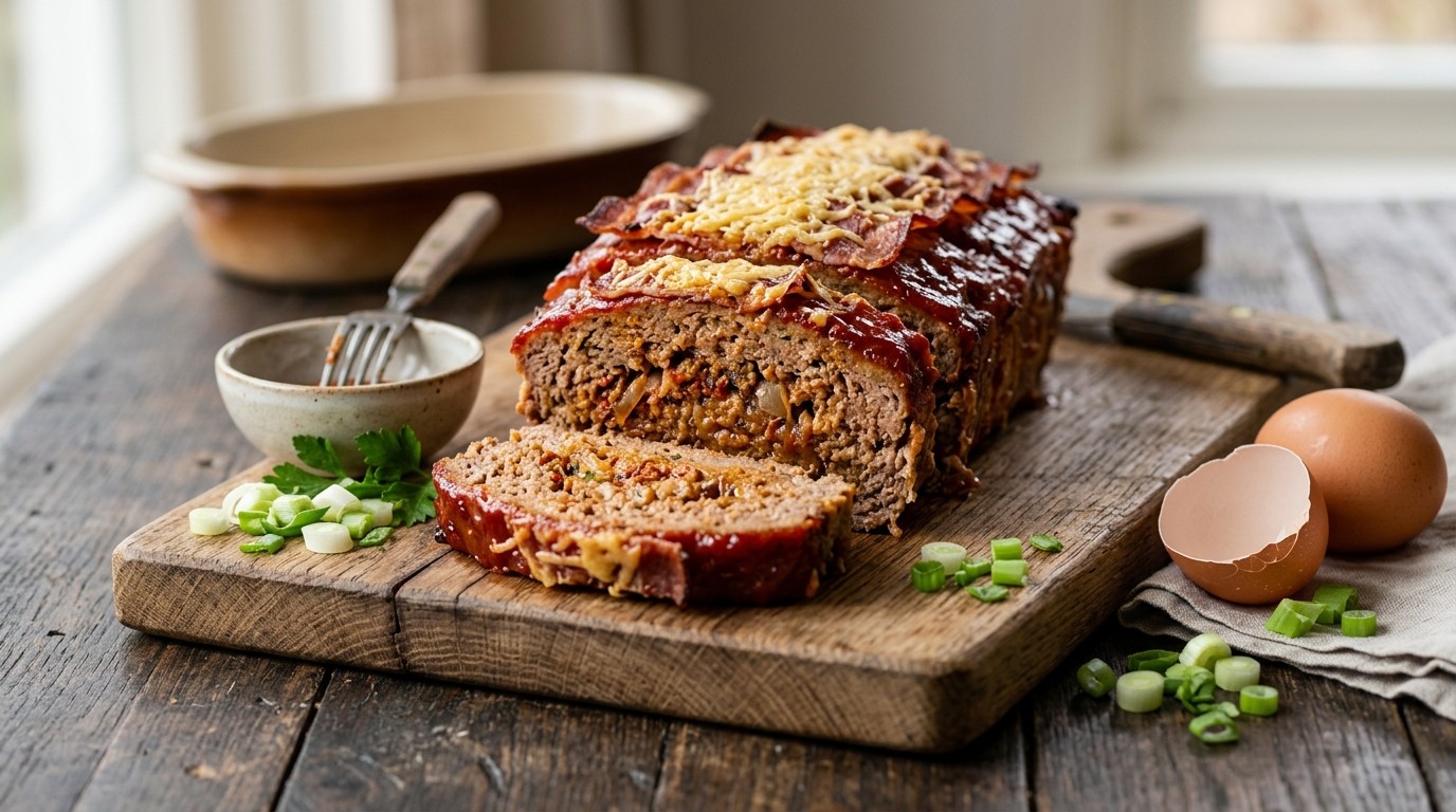 Gehaktbrood met Tomaat en ui