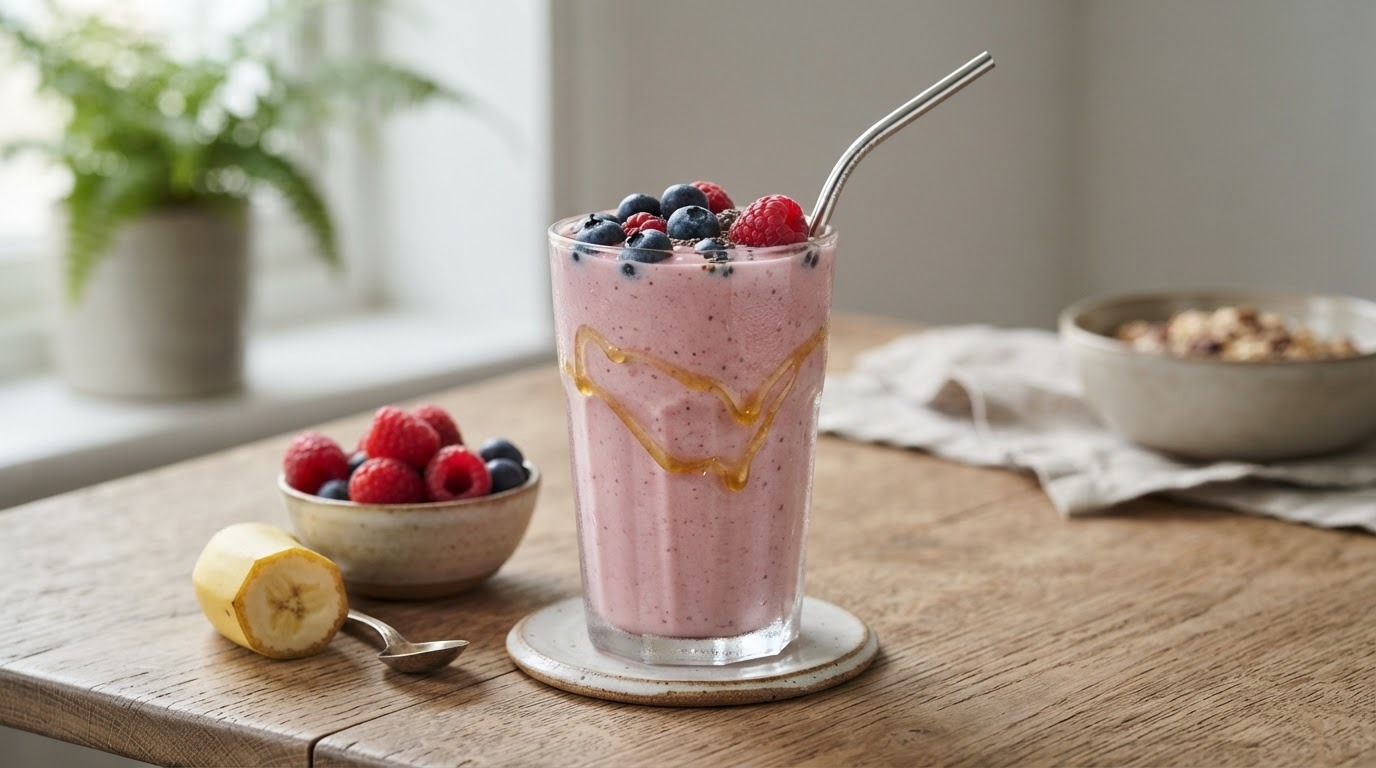 Geitenyoghurtsmoothie met fruit