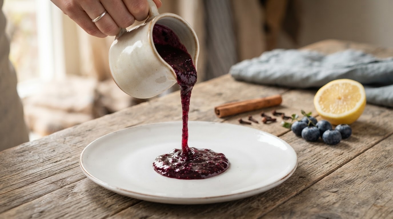 Gekruide bessensapsaus
