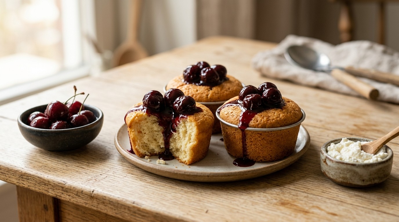 Gemarineerde kersencakejes