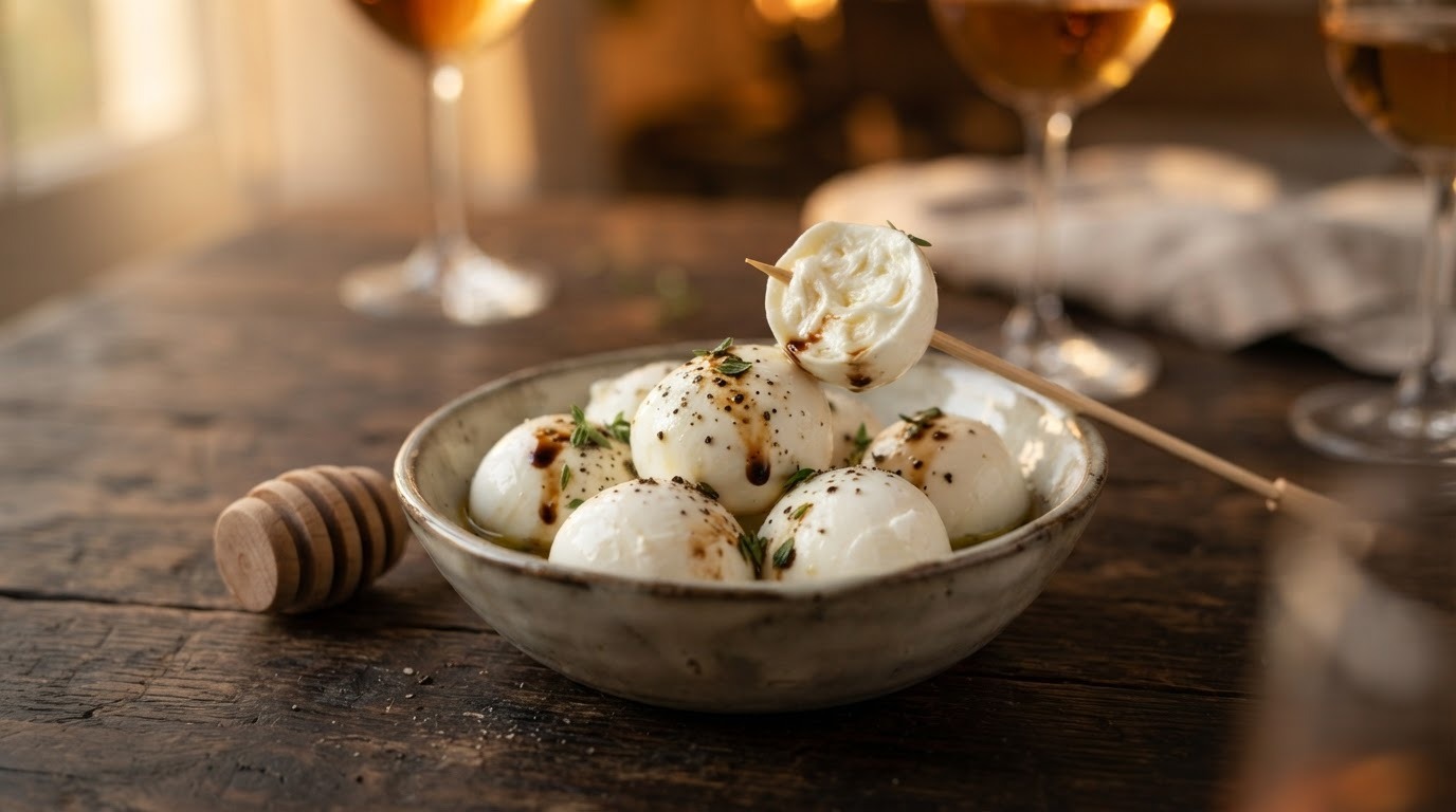 Gemarineerde mozzarella