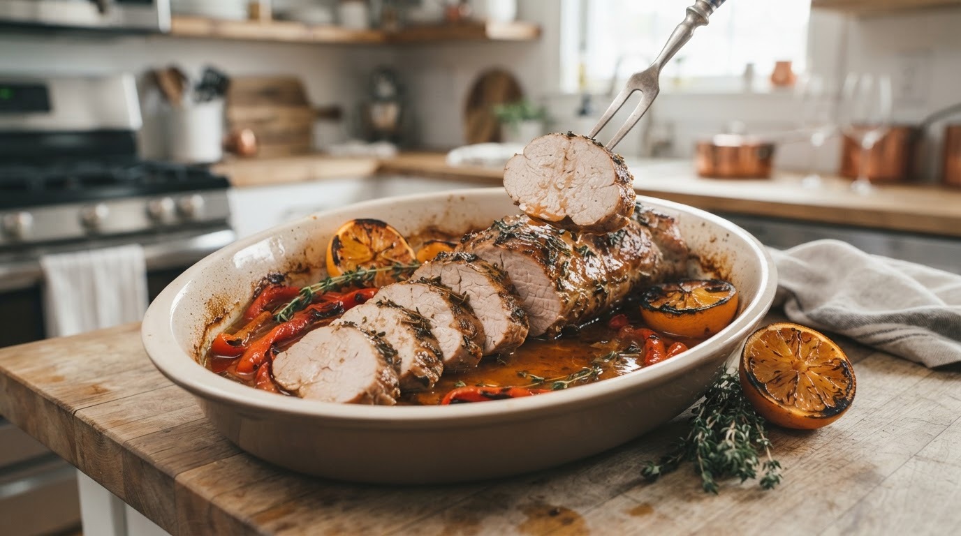 Gemarineerde varkenshaas uit de oven