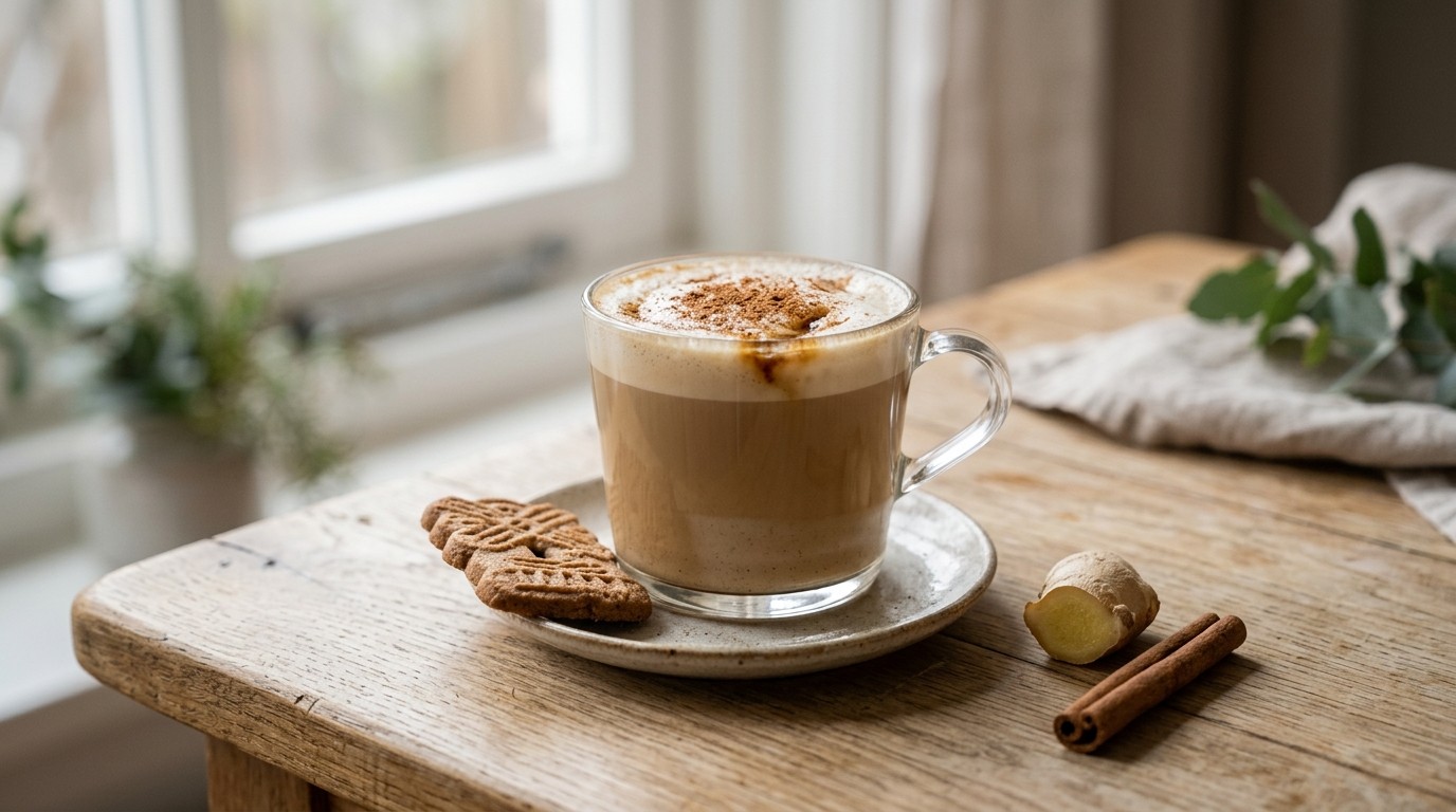 Gemberkoffie met koekkruiden