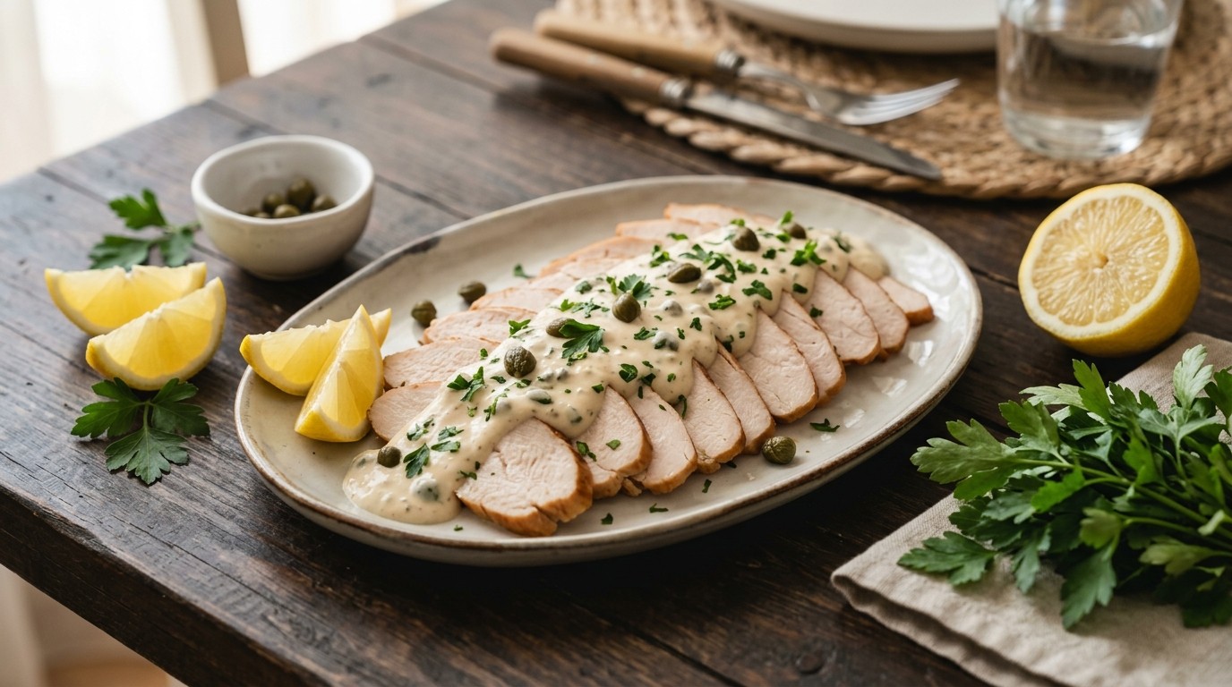 Gerookte Kipfilet met Tonijnsaus
