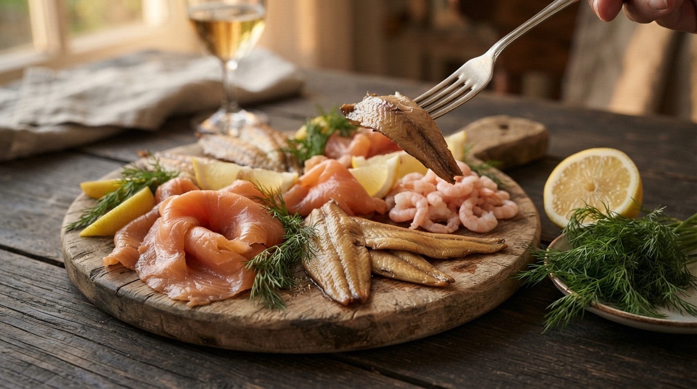 Gerookte vis Combinatie