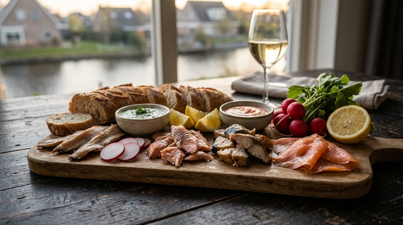 Gerookte Vis-stokbrood Schotel