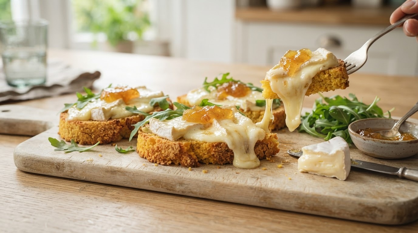 Geroosterd brood met brie