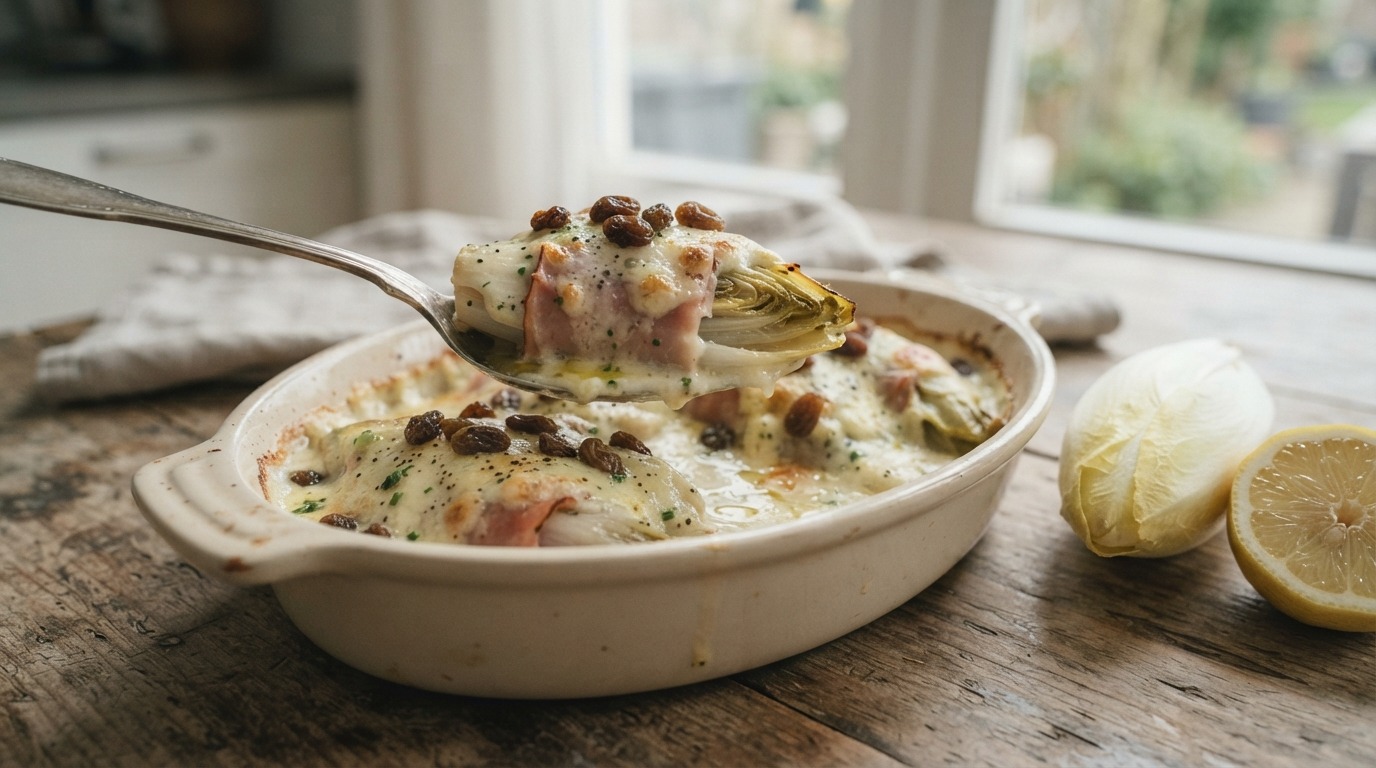 Gestoofde witlof a la crème