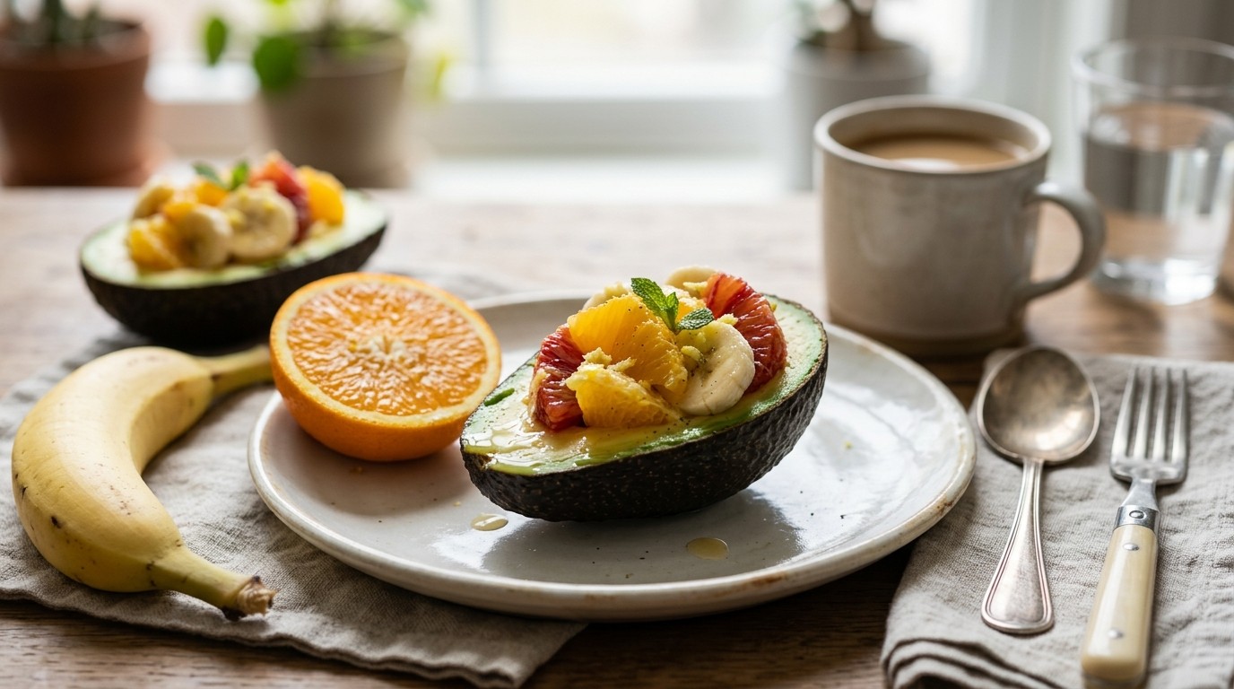 Gevuld avocadokuipje
