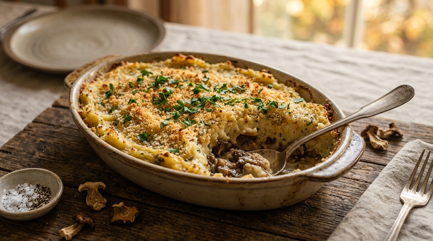 Gevulde aardappelpuree uit de oven