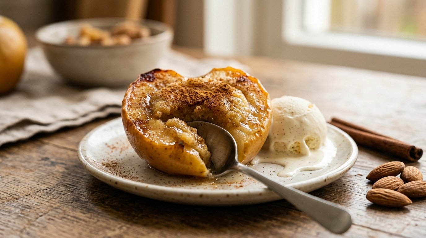 Gevulde Appel met Spijs en Kaneel uit de Oven