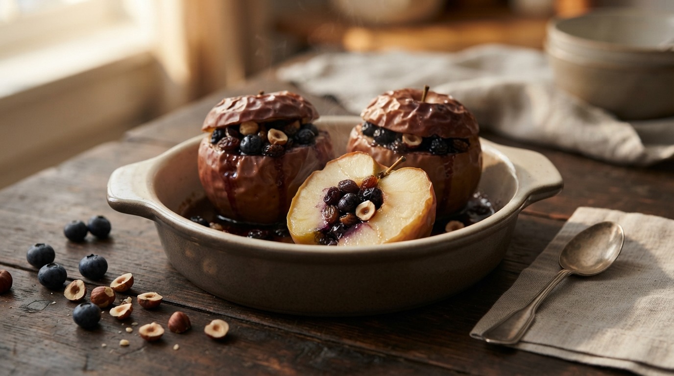 Gevulde appels met bosbessen