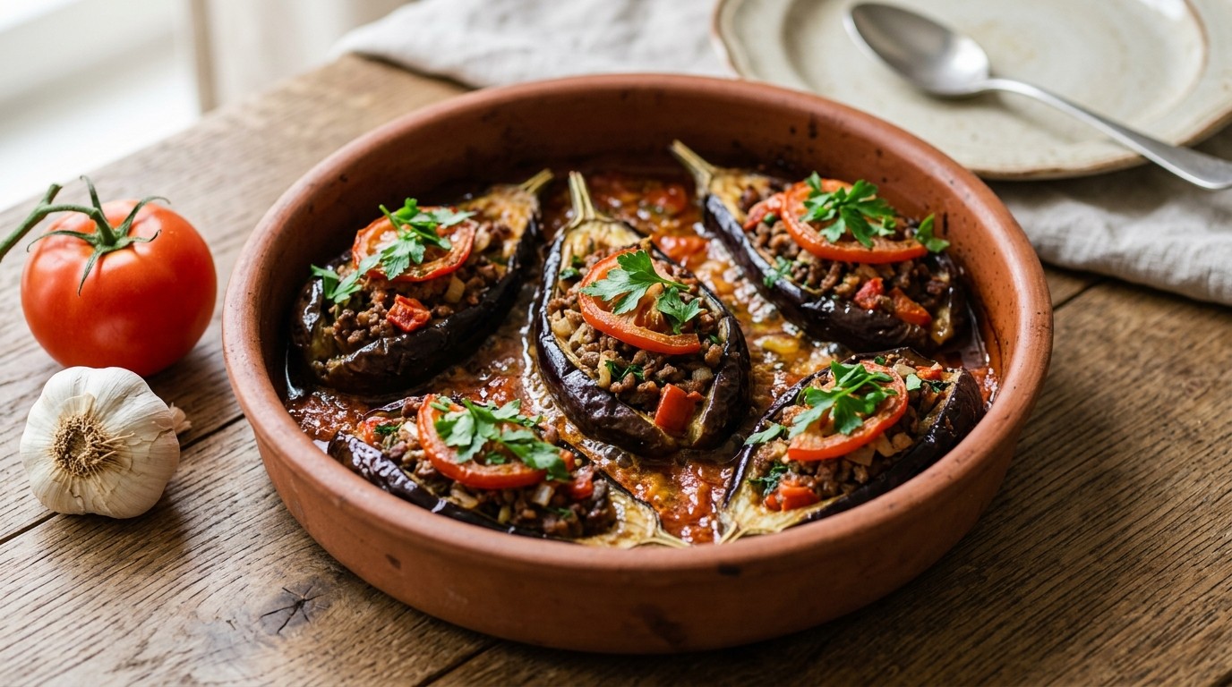 Gevulde aubergine