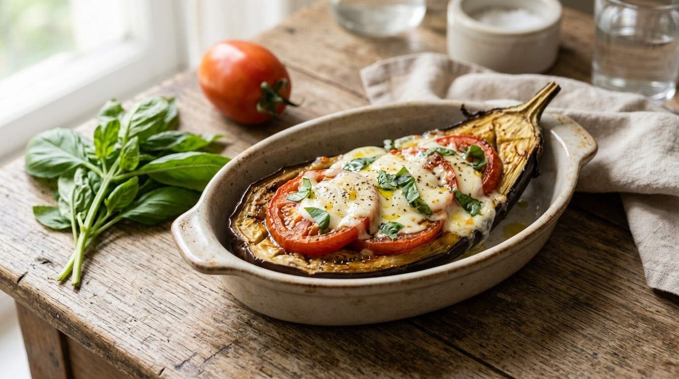 Gevulde aubergine