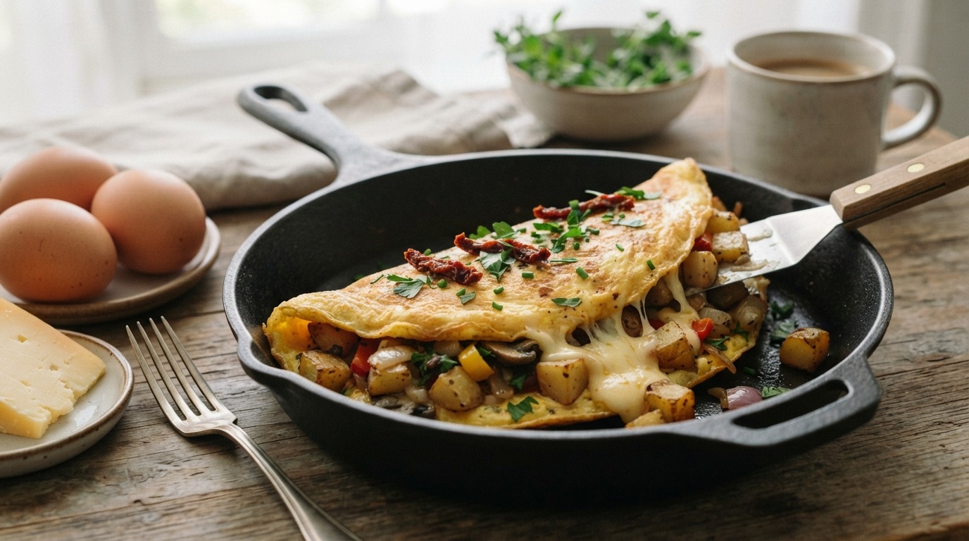 Gevulde boerenomelet