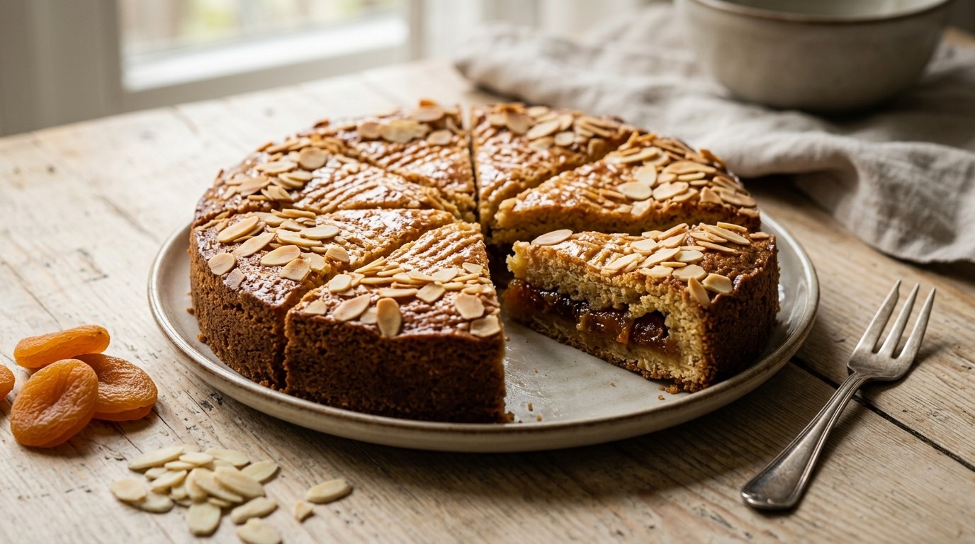 Gevulde Boterkoek met Abrikozen