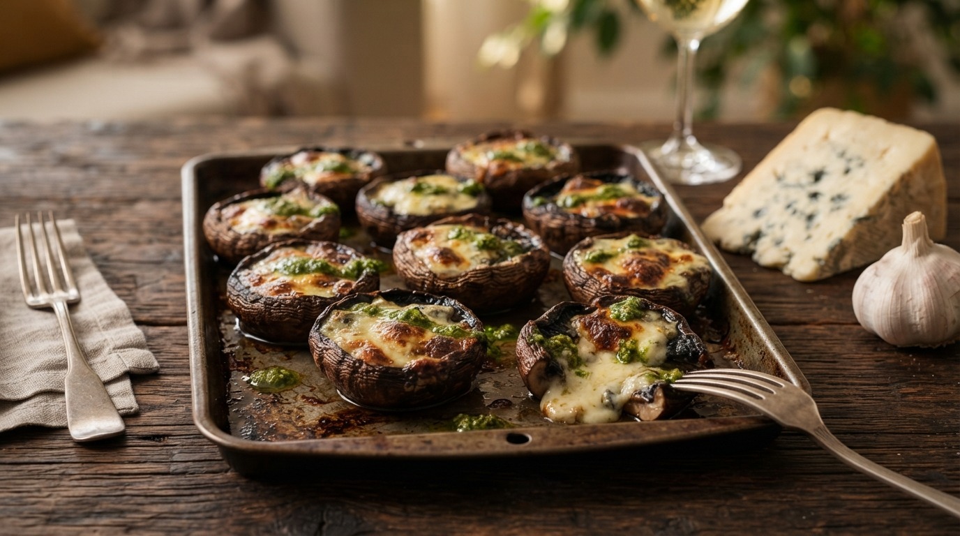 Gevulde champignons met gorgonzola