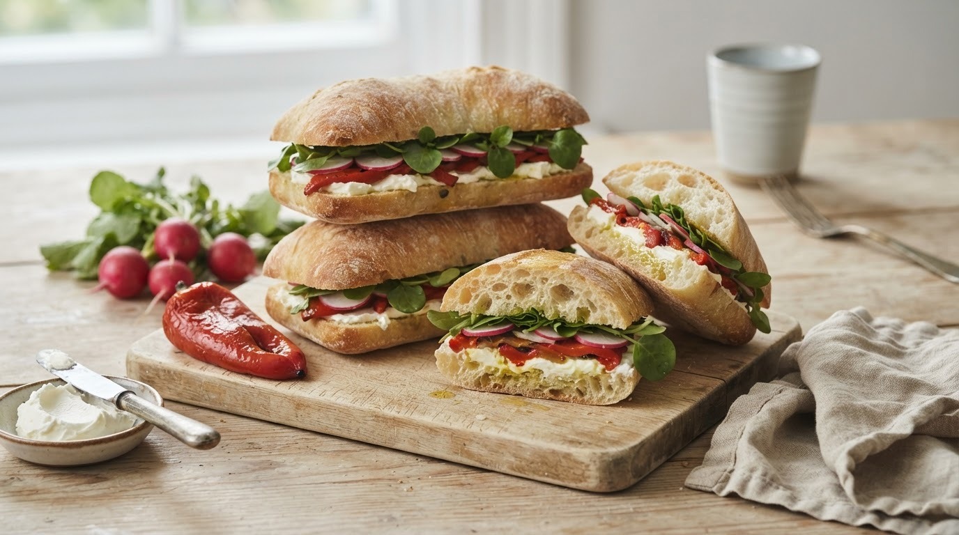 Gevulde ciabatta's