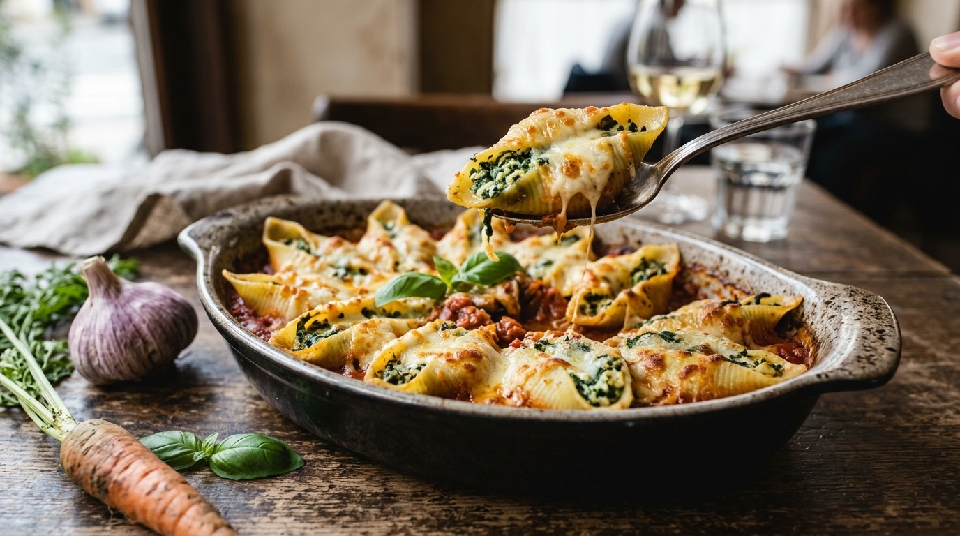 Gevulde Conchiglioni (pastaschelpen)