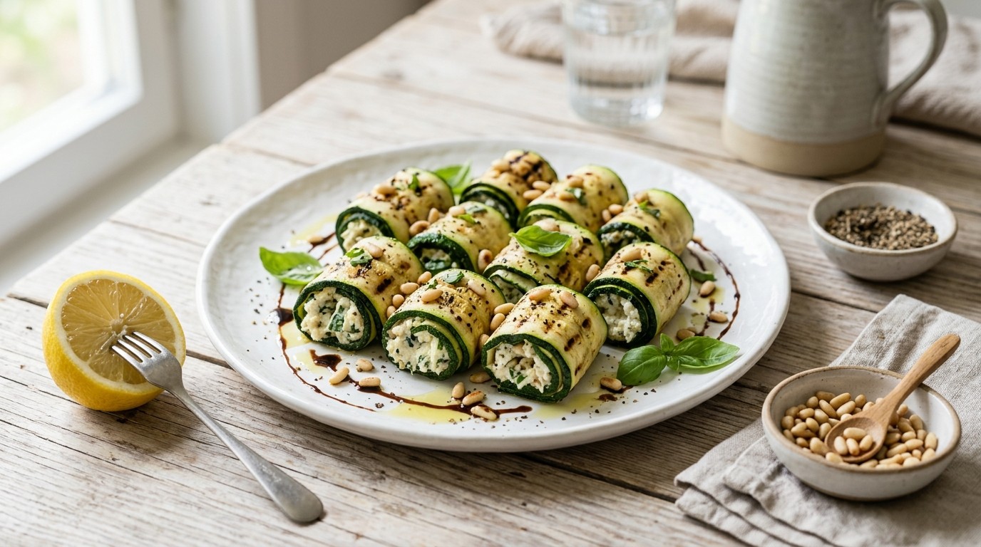 Gevulde courgette-rolletjes