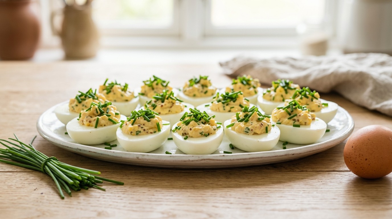 Gevulde Eieren met Bieslook (glutenvrij)