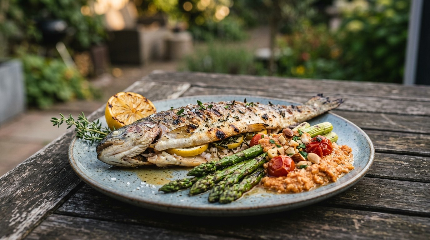 Gevulde Forel uit de Grill