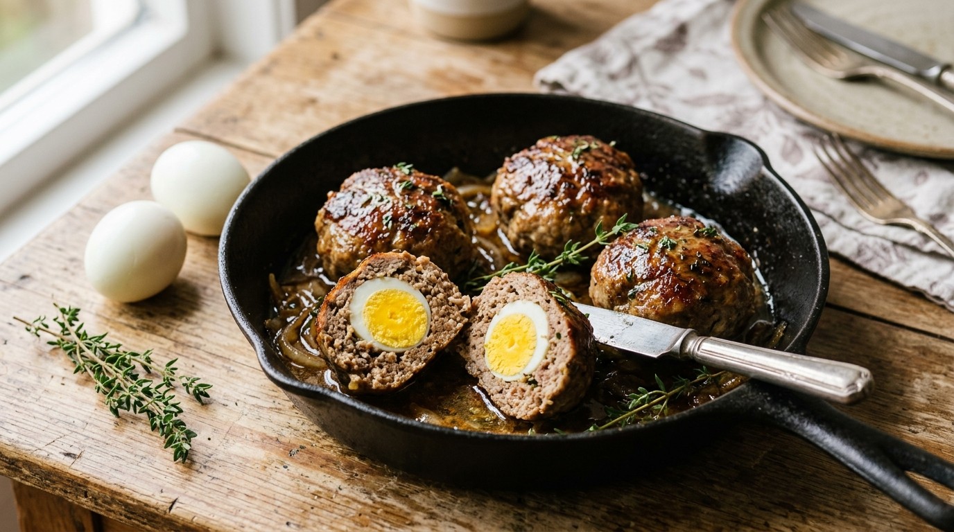 Gevulde Gehaktballen met ei en Tijm