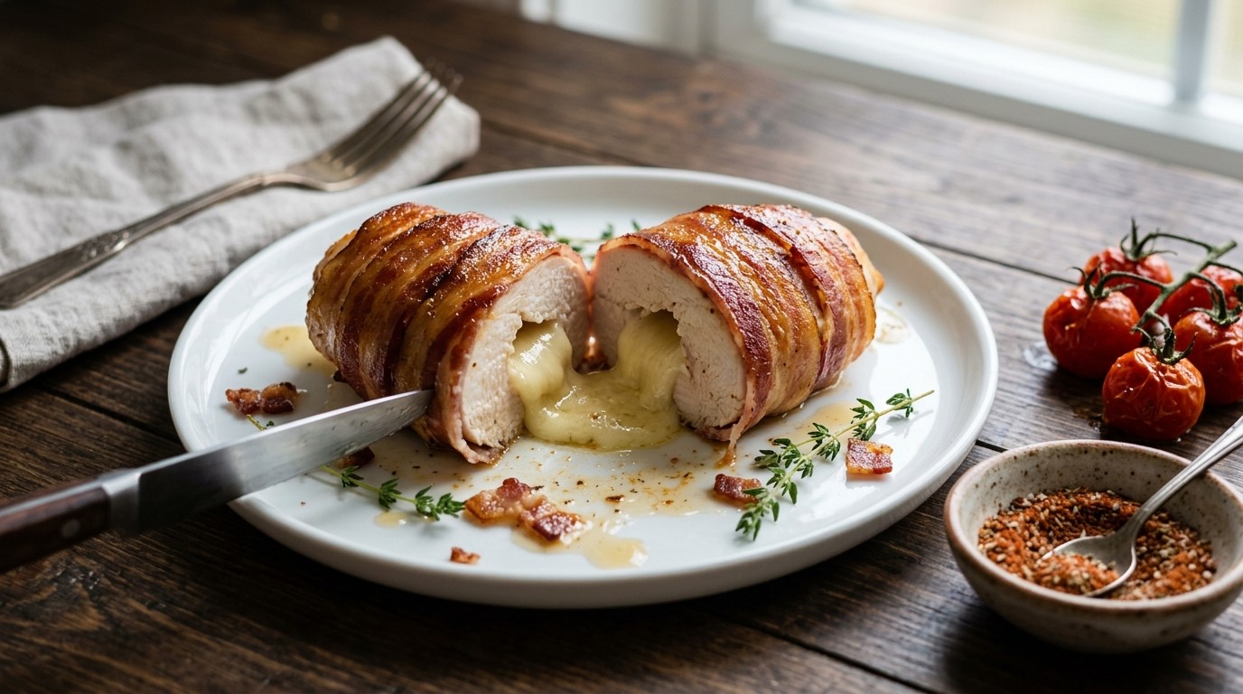 Gevulde Kipfilet met Brie en Bacon