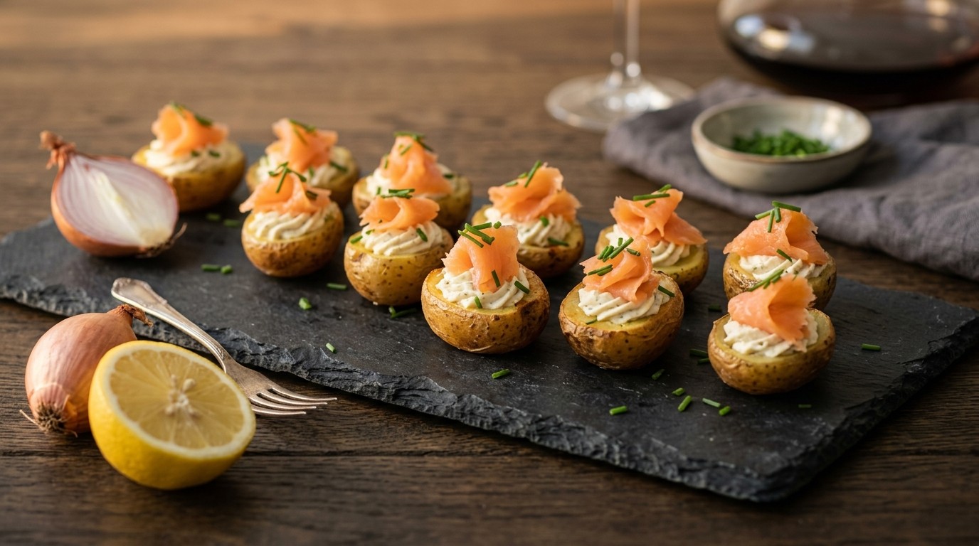 Gevulde krieltjes met zalm