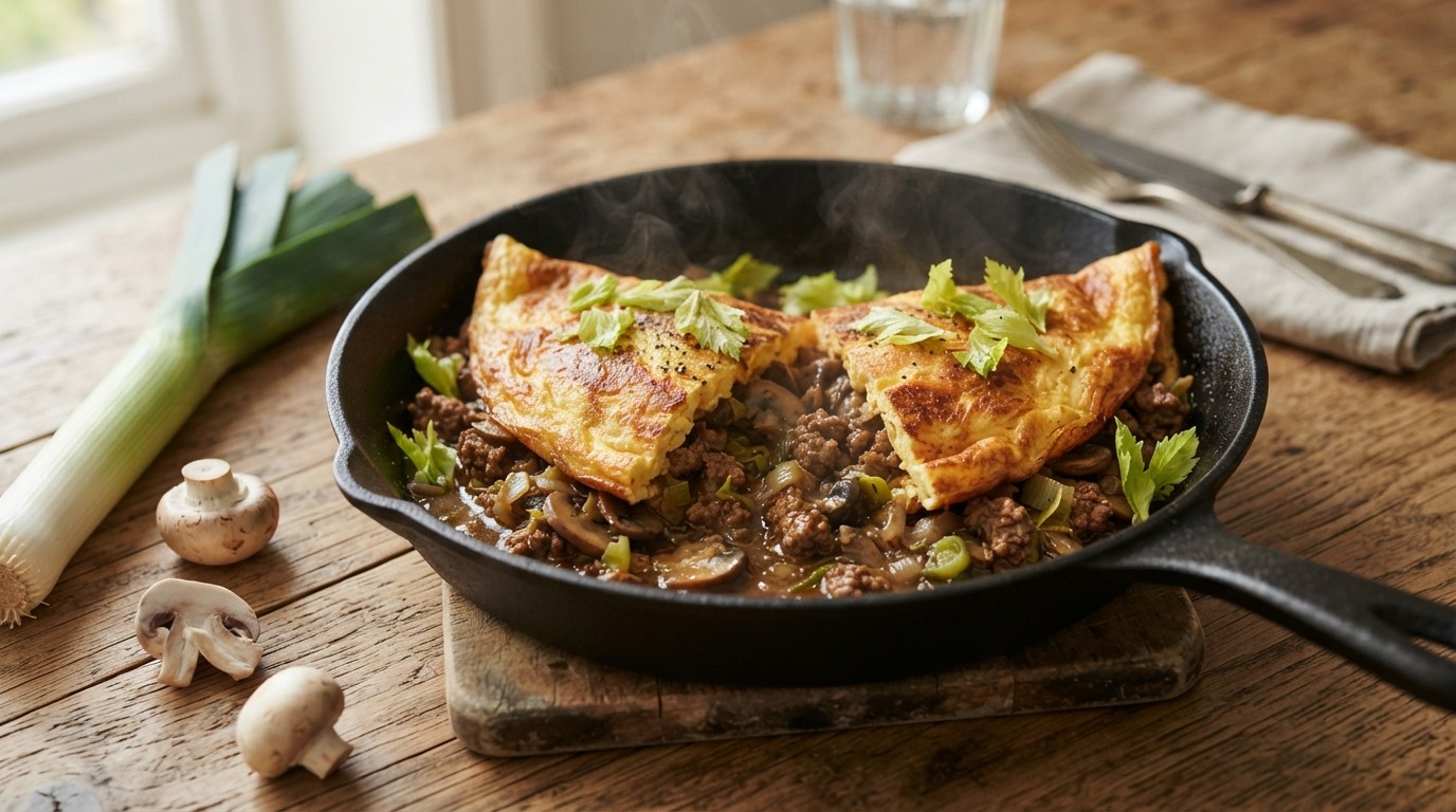 Gevulde omelet voor 2 personen