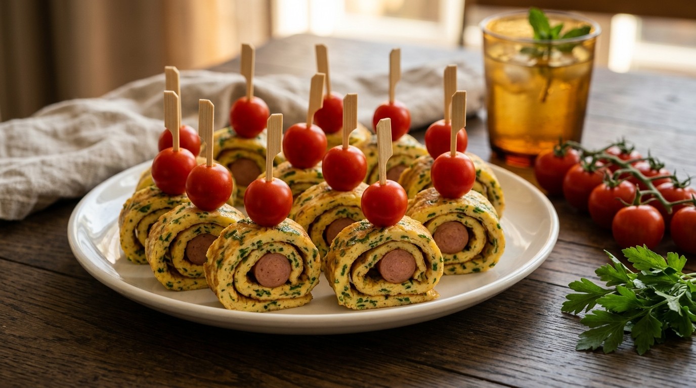 Gevulde omeletrolletjes