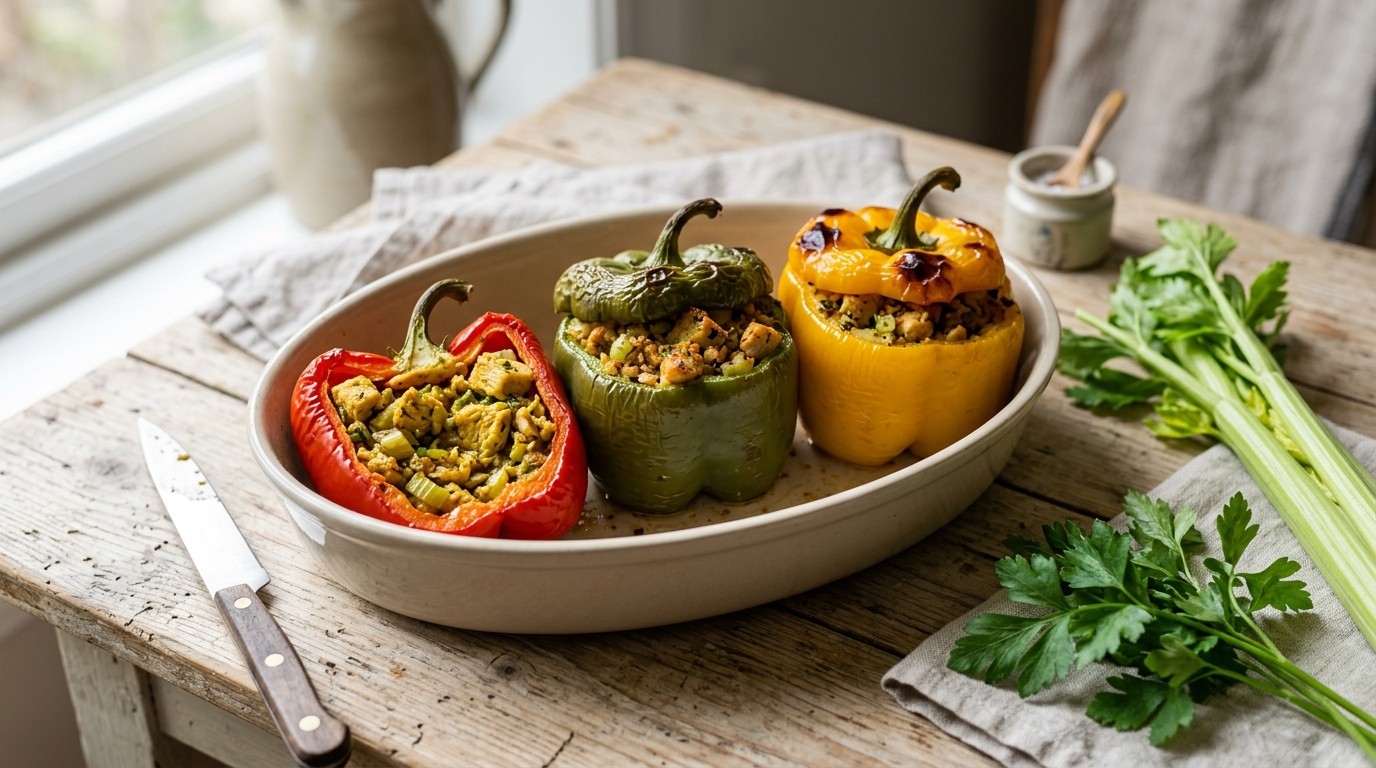 Gevulde Paprika' s met kip