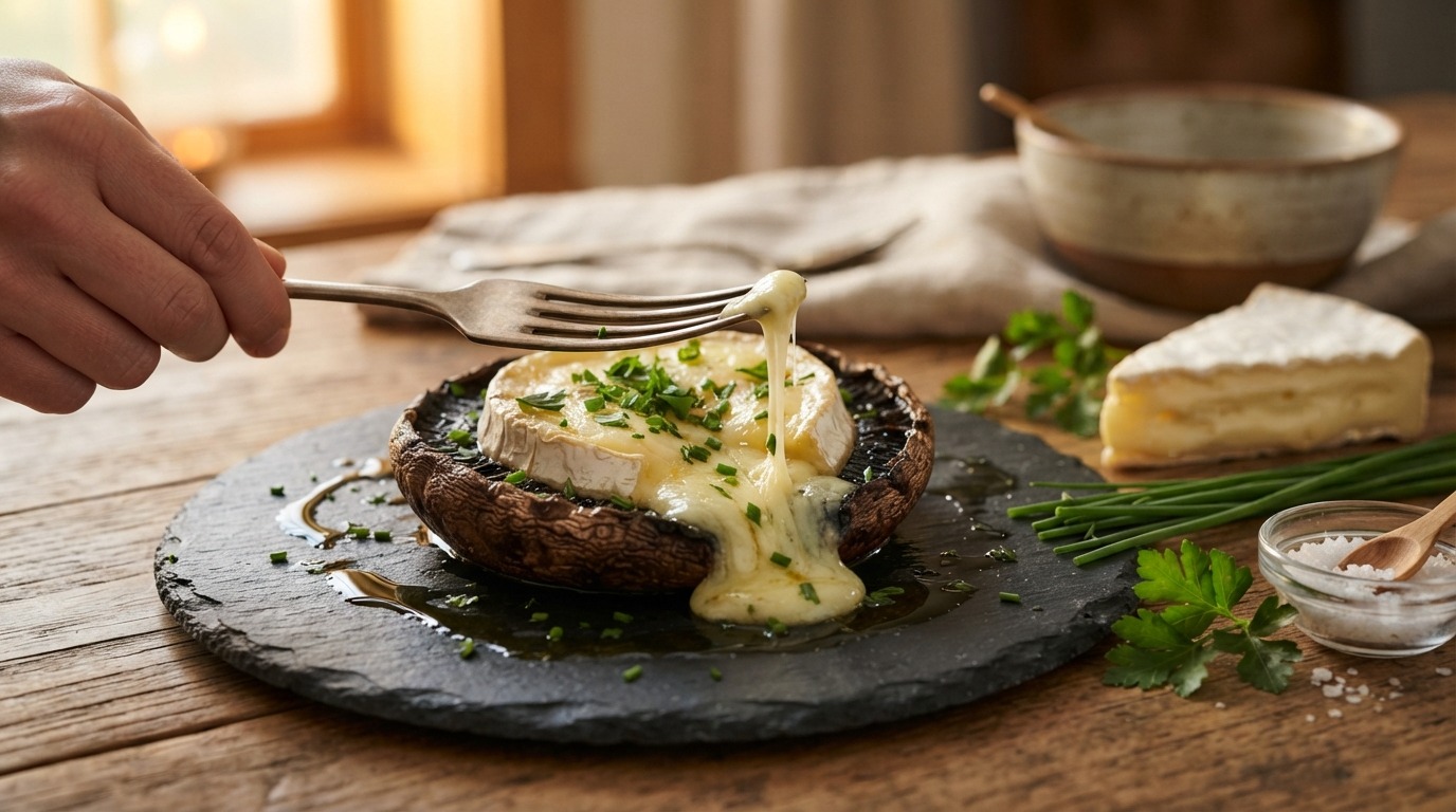 Gevulde portobello met brie