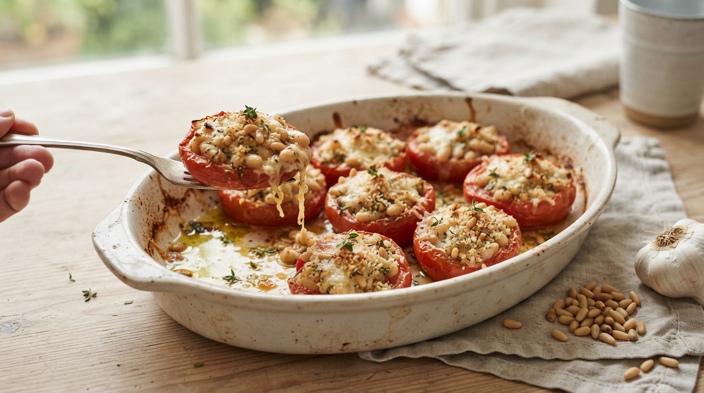 Gevulde tomaten met cannellinibonen